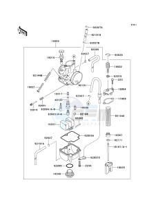 KX 85 A [KX85 MONSTER ENERGY] (A6F - A9FA) A9F drawing CARBURETOR