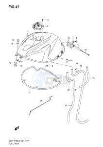 GSX-R750 drawing FUEL TANK L2