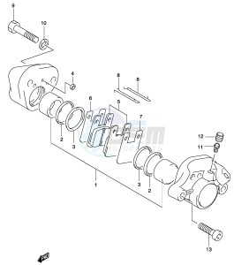 AY50 (P19) katana drawing REAR CALIPER (MODEL AY50WR K1 K2 AY50W K3 K4)