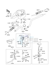 KVF 300 A [PRAIRIE 300 4X4] (A1-A4) [PRAIRIE 300 4X4] drawing HANDLEBAR -- A1- -