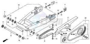 CB1300SA CB1300SUPERBOLD'OR drawing SWINGARM/CHAIN CASE