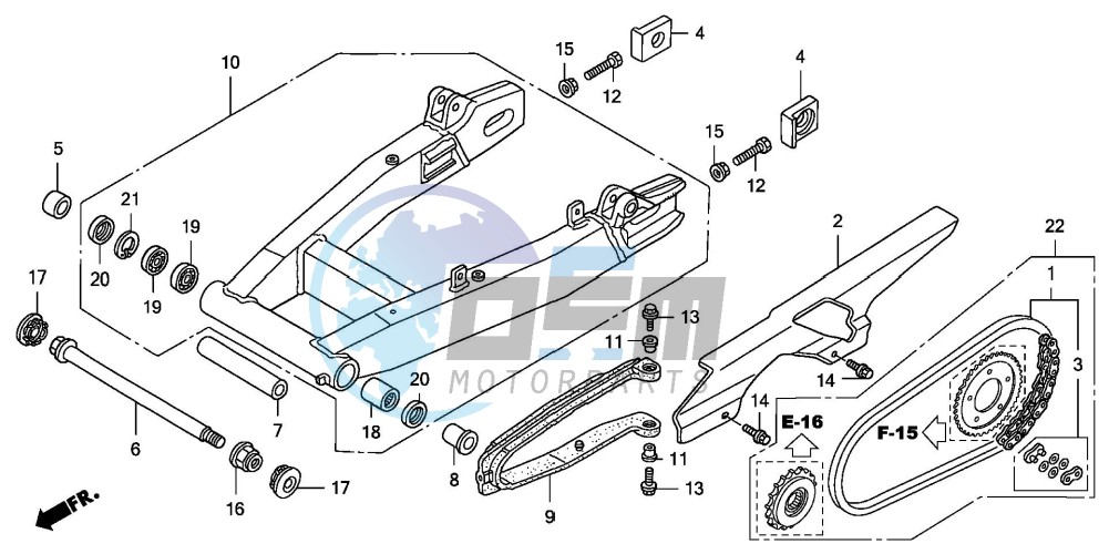 SWINGARM/CHAIN CASE