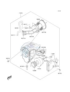 KLX 125 A (A6F) A6F drawing AIR CLEANER