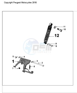 KISBEE SL drawing REAR SHOCK AND STAND