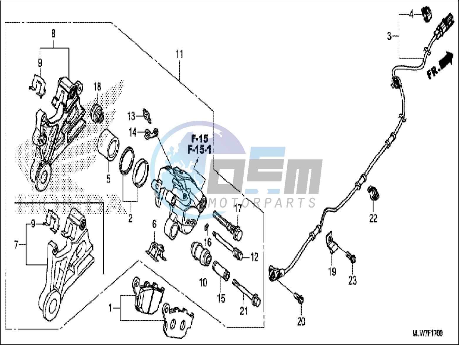 REAR BRAKE CALIPER