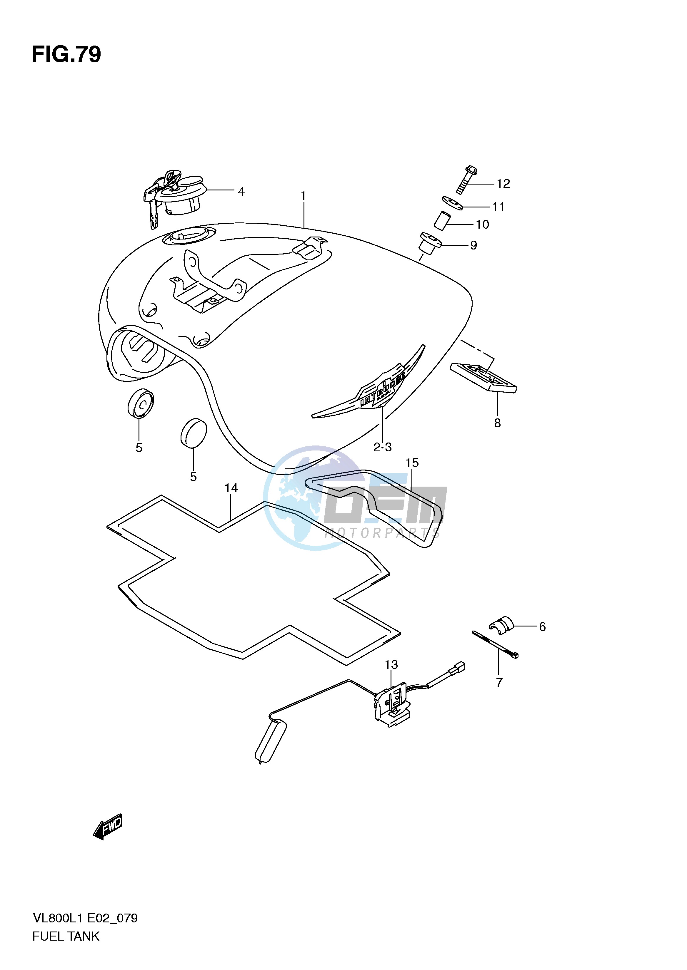 FUEL TANK (VL800CUEL1 E19)