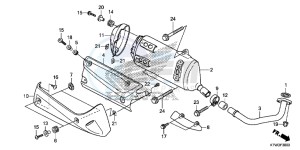 SH300D SH300i UK - (E) drawing EXHAUST MUFFLER