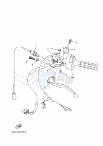 YFM450FWBD KODIAK 450 EPS (BEY1) drawing HANDLE SWITCH & LEVER