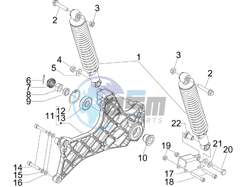 Rear suspension - Shock absorbers