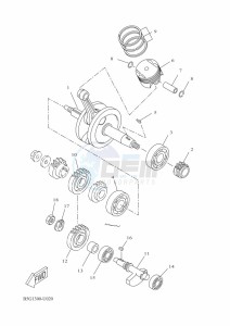 MT-125 MTN125-A (B6G2) drawing CRANKSHAFT & PISTON