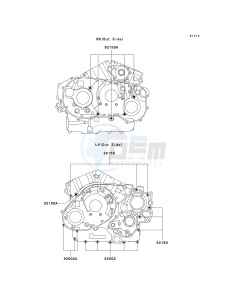 VN 1500 L [VULCAN 1500 NOMAD FI] (L5) [VULCAN 1500 NOMAD FI] drawing CRANKCASE BOLT PATTERN