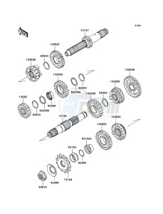 KLX450R KLX450ABF EU drawing Transmission