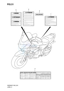 GSF650 (E2) Bandit drawing LABEL (MODEL K7)