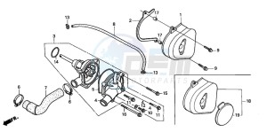 CB600F CB600F drawing WATER PUMP