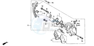 CBF600NA drawing FRONT BRAKE CALIPER (L.) (CBF600S6,8/SA6/N6,8/NA6)