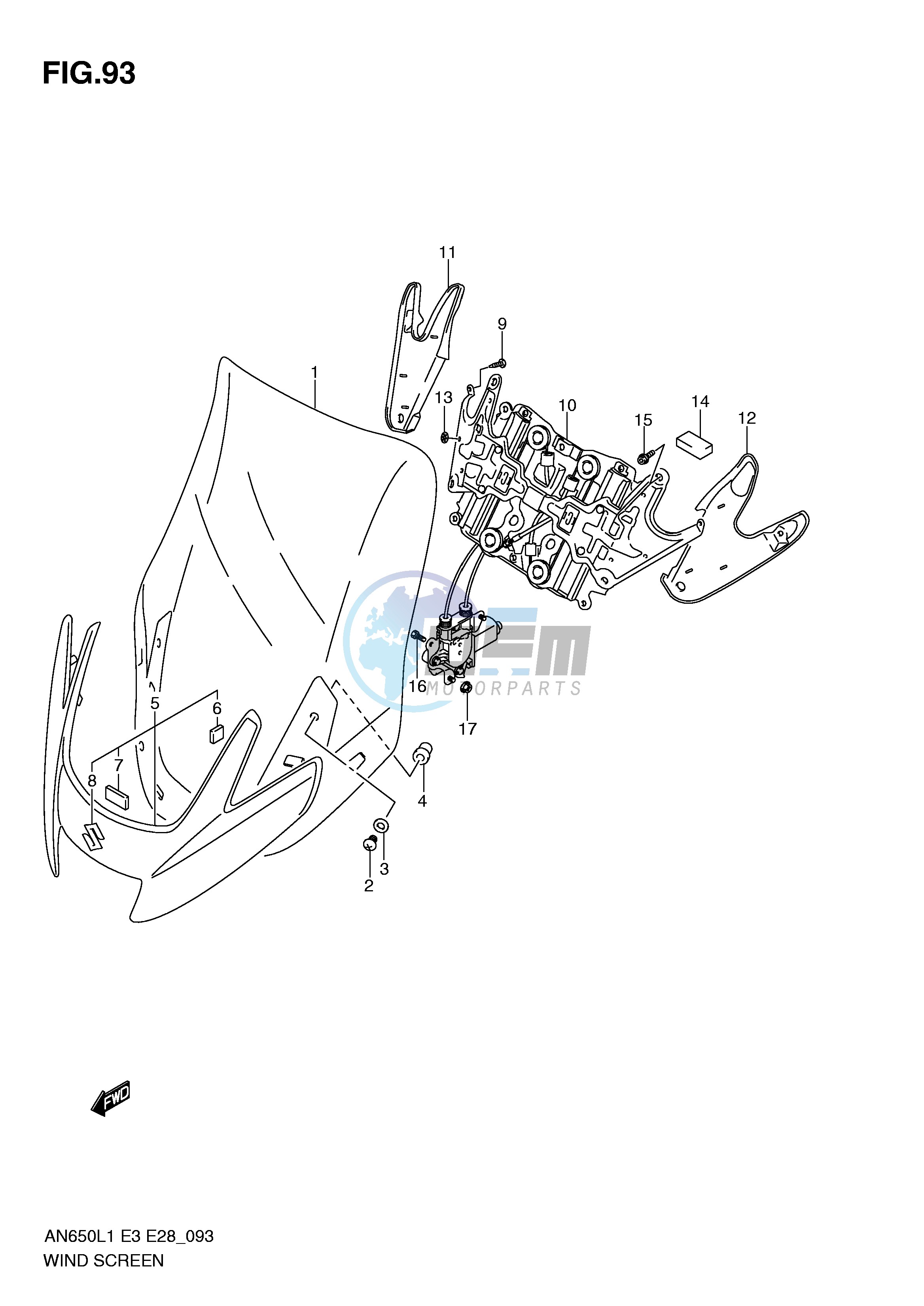 WIND SCREEN (AN650AL1 E28)