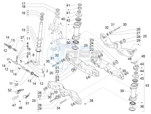 MP3 500 LT Sport-Business NOABS-ABS E4 (EMEA) drawing Fork/steering tube - Steering bearing unit