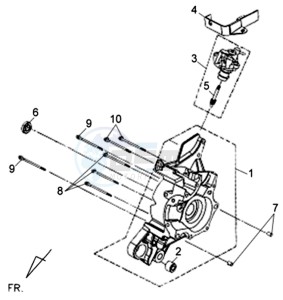 JET 4 R50 drawing CRANKCASE RIGHT / OILPUMP