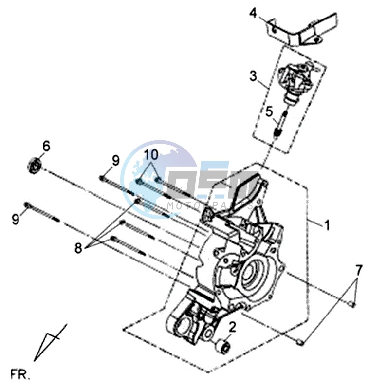 CRANKCASE RIGHT / OILPUMP