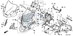 VFR1200XDC drawing UPPER COWL