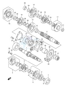 TL1000S (E2) drawing TRANSMISSION (MODEL X Y K1)