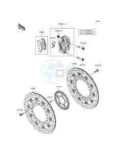 NINJA H2R ZX1000PFF EU drawing Front Brake