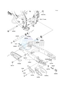 KLX 140 B (KLX140L MONSTER ENERGY) (B8F-B9FA) B8F drawing SWINGARM