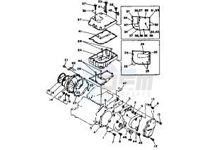 TRX 850 drawing CRANKCASE COVER