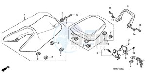 CBR125RWA Australia - (U / WH) drawing SEAT