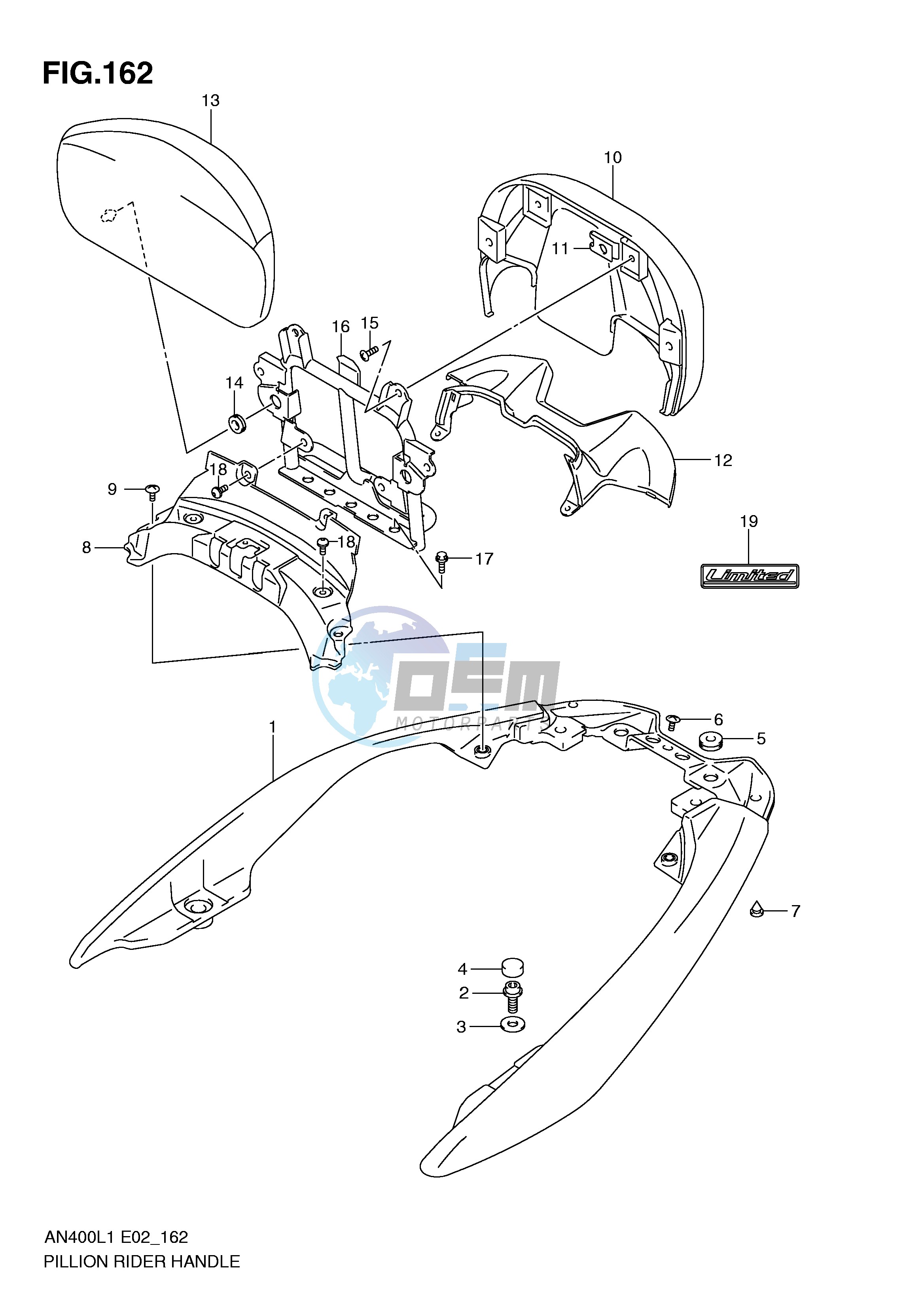 PILLION RIDER HANDLE (AN400ZAL1 E2)