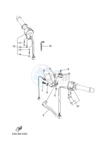 XT660X (10SC 10SC 10SC 10SC) drawing HANDLE SWITCH & LEVER