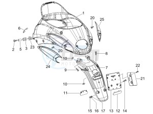 Liberty 200 4t Sport e3 drawing Rear cover - Splash guard