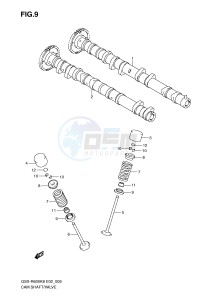 GSX-R600 (E2) drawing CAM SHAFT - VALVE