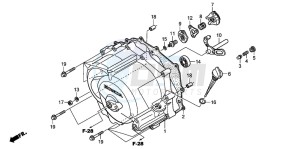 TRX250EX SPORTRAX 250 EX drawing FRONT CRANKCASE COVER (TRX250EX1/2/3/4/5)