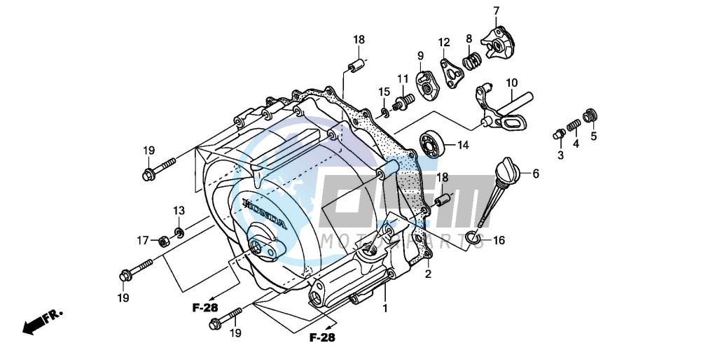 FRONT CRANKCASE COVER (TRX250EX1/2/3/4/5)