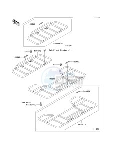 KLF 250 A [BAYOU 250] (A6F-A9F) A7F drawing CARRIER-- S- -