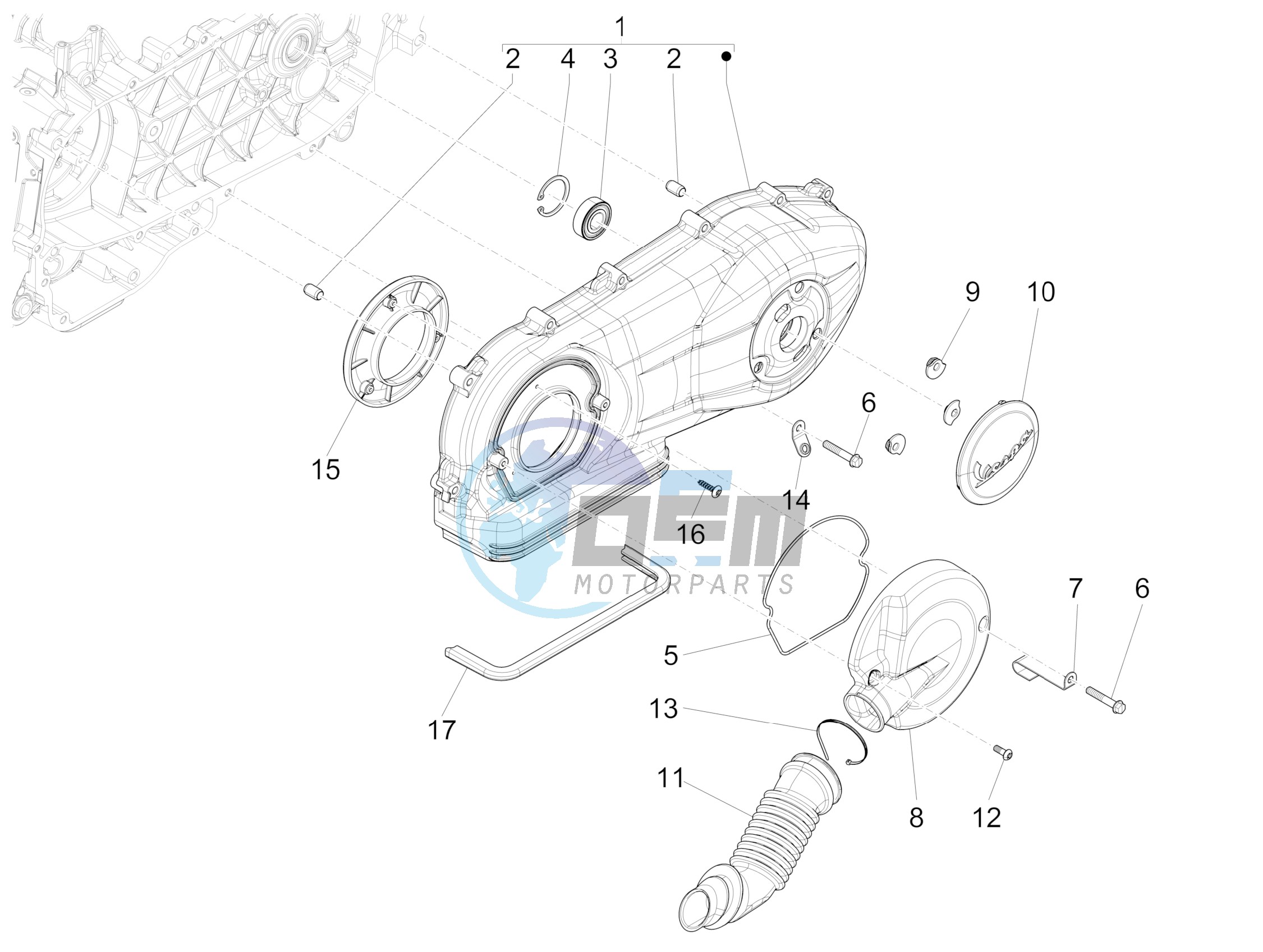 Crankcase cover - Crankcase cooling