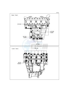 NINJA_ZX-6R_ABS ZX636FEF FR GB XX (EU ME A(FRICA) drawing Crankcase Bolt Pattern