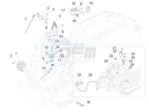 Sprint iGET 125 4T 3V ABS (EMEA) drawing Voltage Regulators - Electronic Control Units (ecu) - H.T. Coil