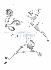 YZF600 YZF-R6 (BN6H) drawing HANDLE SWITCH & LEVER