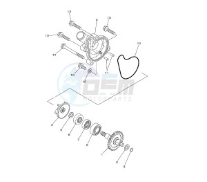 YZ F 250 drawing WATER PUMP