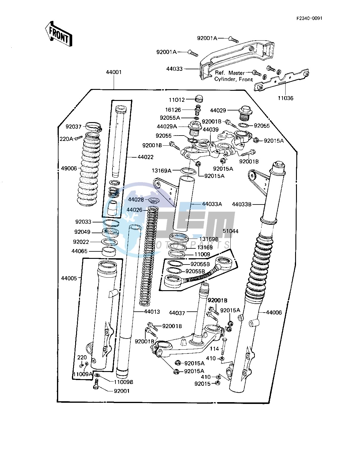 FRONT FORK -- KZ1100-D1- -