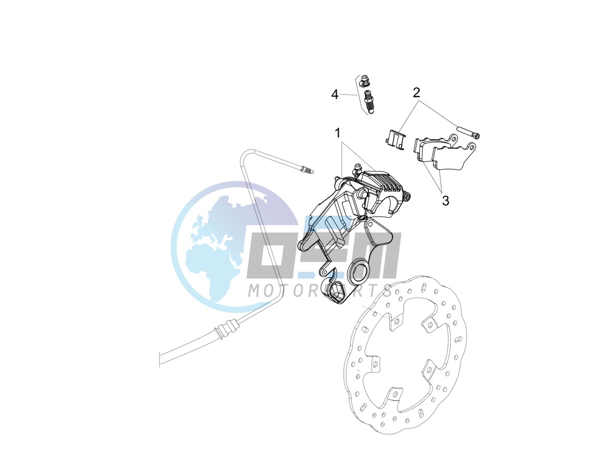 Rear brake caliper