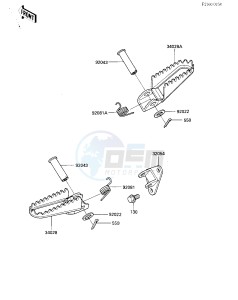 KX 250 E [KX250] (E1) [KX250] drawing FOOTRESTS