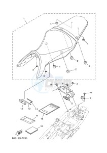 MTN850 MTN-850D MT-09 SP (B6C1) drawing SEAT