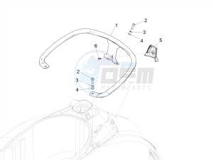 GTS 300 SUPER HPE 4T 4V IE ABS E4 (NAFTA) drawing Rear luggage rack