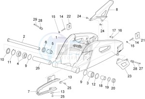 RSV4 1000 RR E4 ABS (NAFTA) drawing Swing arm