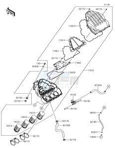 Z1000 ZR1000JHF XX (EU ME A(FRICA) drawing Air Cleaner