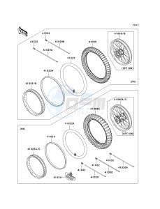 KX 85 A [KX85 MONSTER ENERGY] (A6F - A9FA) A8F drawing WHEELS_TIRES