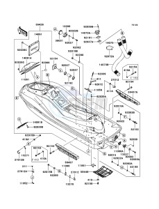 JET SKI ULTRA 300X JT1500HBF EU drawing Hull